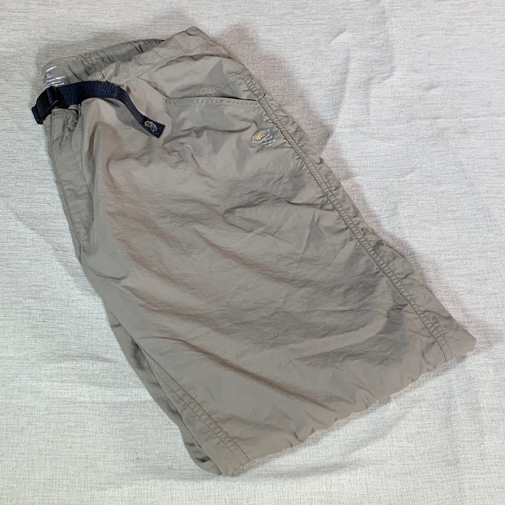 Mountain Hardwear Mens OM1208 Nylon Hiking Pants Taupe Tan XL Regular Belted